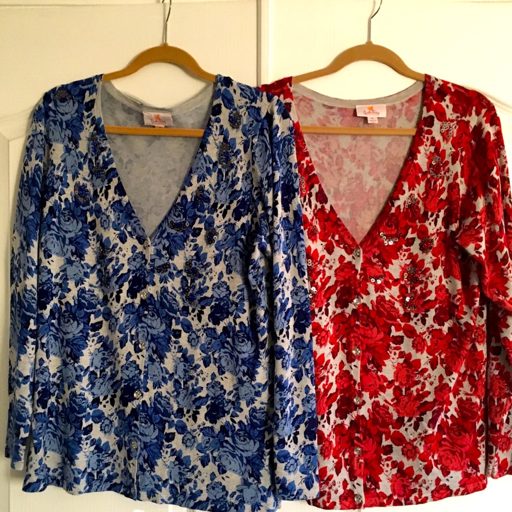 Lot of 2 | Quacker Factory Women’s Beaded Cardigans